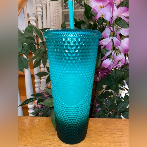 ☕️Starbucks teal ombré studded cup - Picture 1 of 1